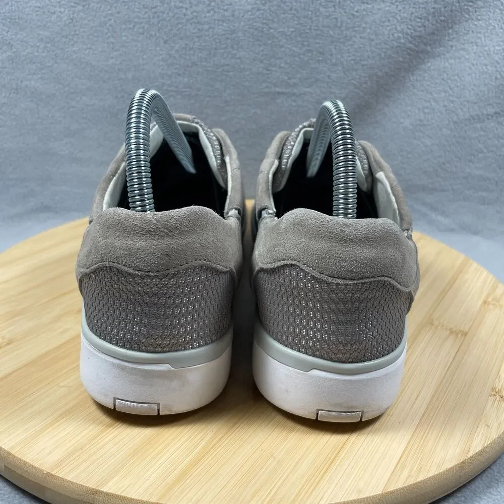 Kizik Miami Womens 9.5 M Taupe Suede Shoes Hands Free Slip On Comfort Sneakers
